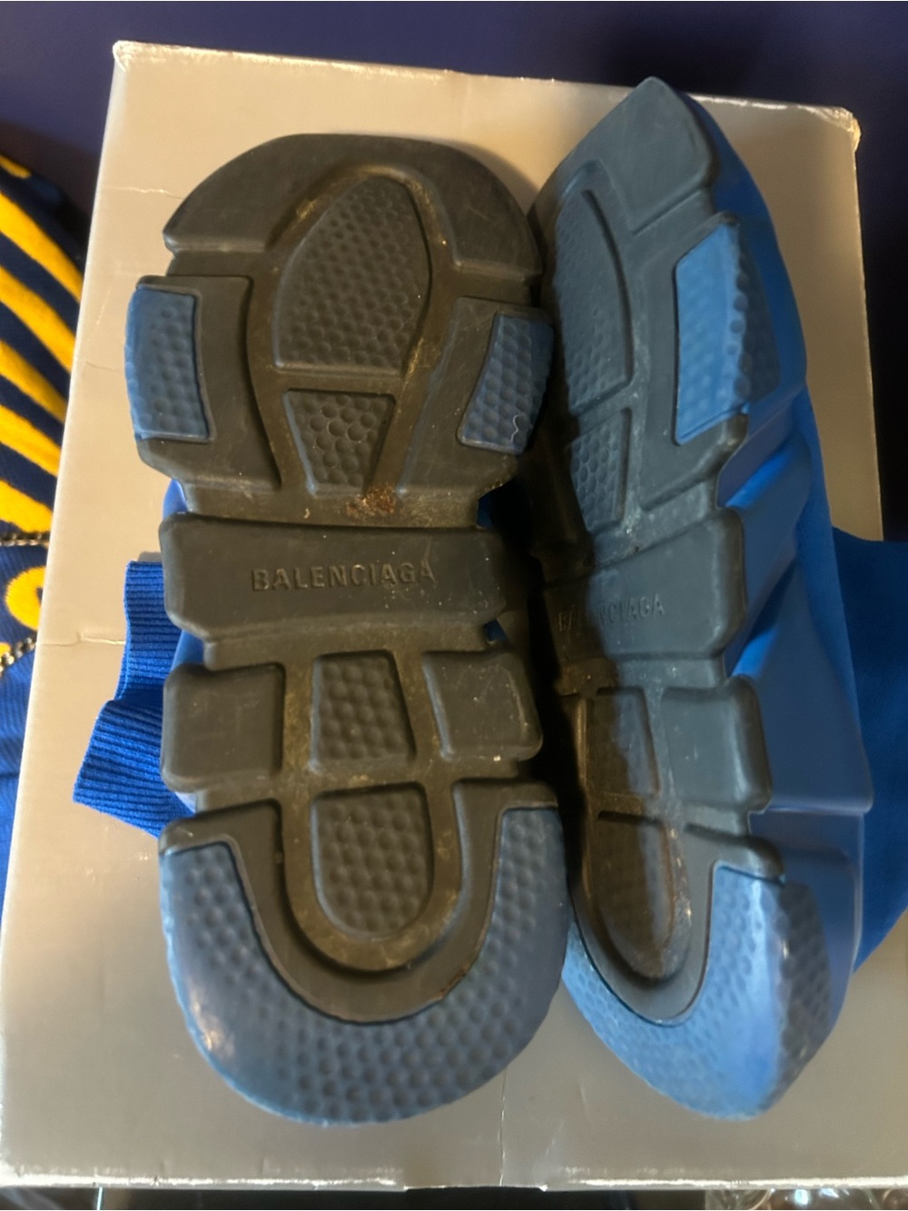 Balenciaga Royal Blue Sock Runner Sneakers - Picture 6 of 6